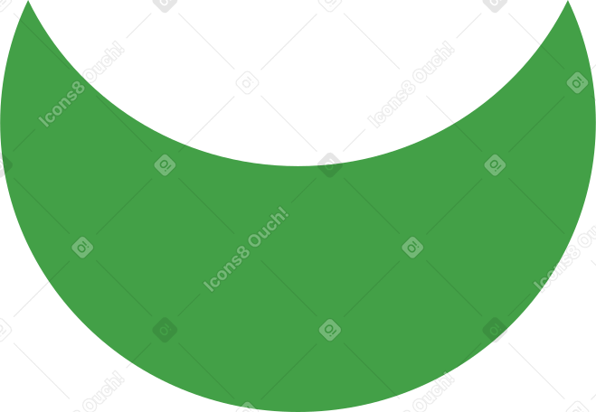 crescent green Illustration in PNG, SVG