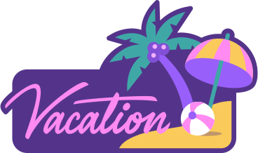 lettering vacation on the beach text PNG, SVG