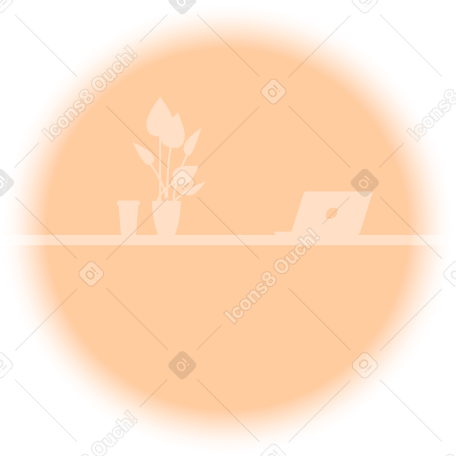 table in the apartment background in a circle PNG, SVG