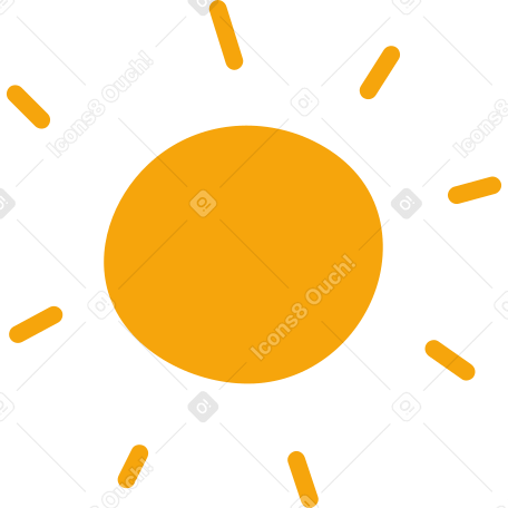 yellow sun with rays PNG, SVG