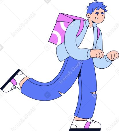 delivery man running PNG, SVG