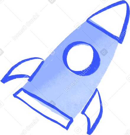blue rocket Grafik als PNG, SVG