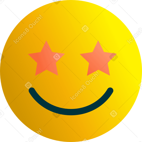 emojis with starry eyes Illustration in PNG, SVG