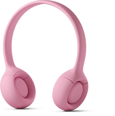 close up of pink headphones PNG, SVG