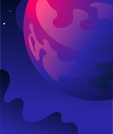 background blue pink planet PNG, SVG