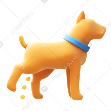 3D Hund pinkelt PNG, SVG