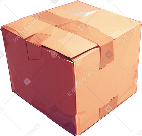Упаковочная коробка в PNG, SVG