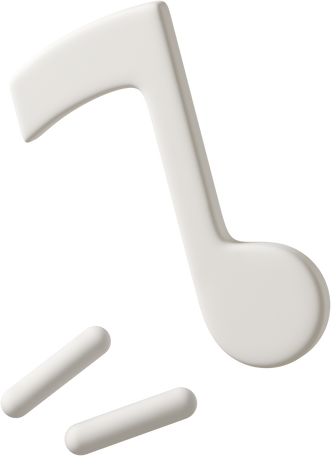 white musical note making sound Illustration in PNG, SVG