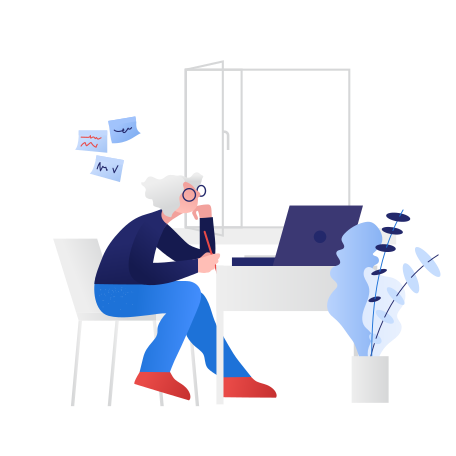 Work from home  Illustration in PNG, SVG