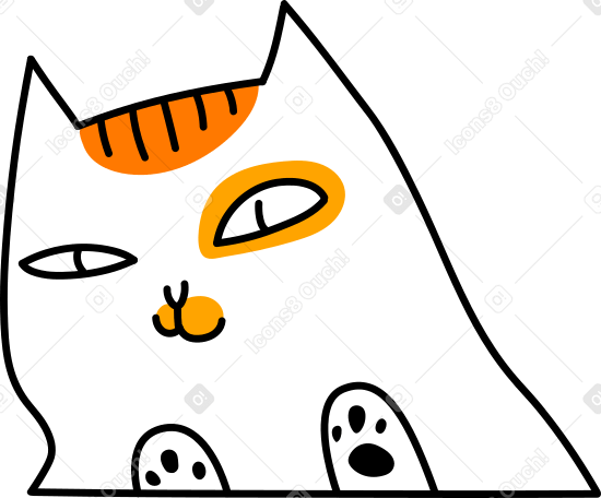 cat's muzzle Illustration in PNG, SVG