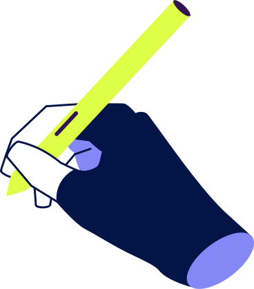 hand in fingerless glove with a stylus PNG, SVG