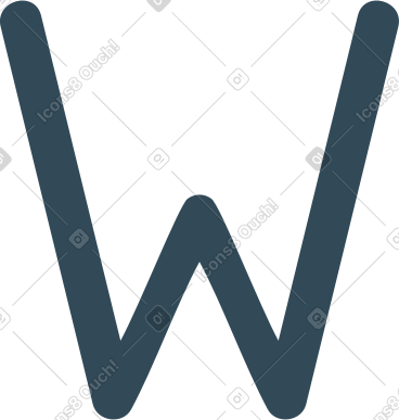 W深蓝色 PNG, SVG