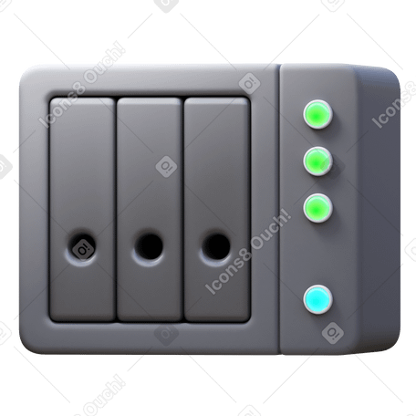 3D network attached storage PNG, SVG
