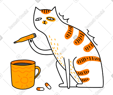 猫生病了 PNG, SVG