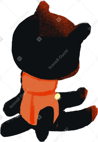 black kitten PNG, SVG