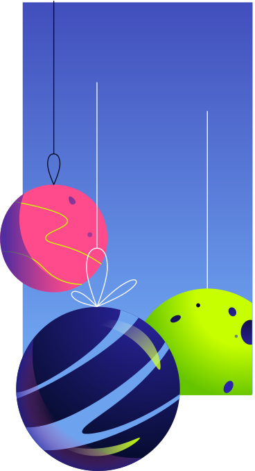 background  with big christmas balls PNG, SVG