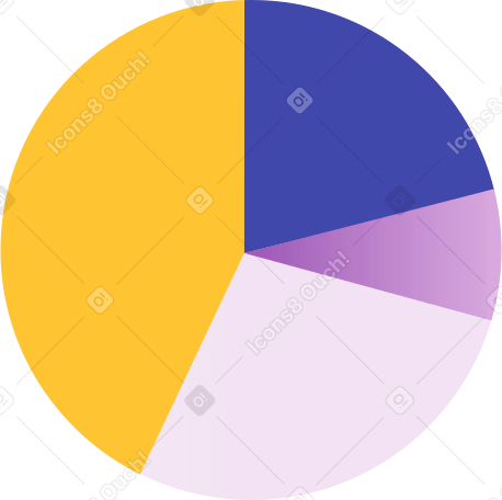 graph in a circle Illustration in PNG, SVG