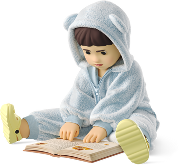 baby with a book PNG, SVG