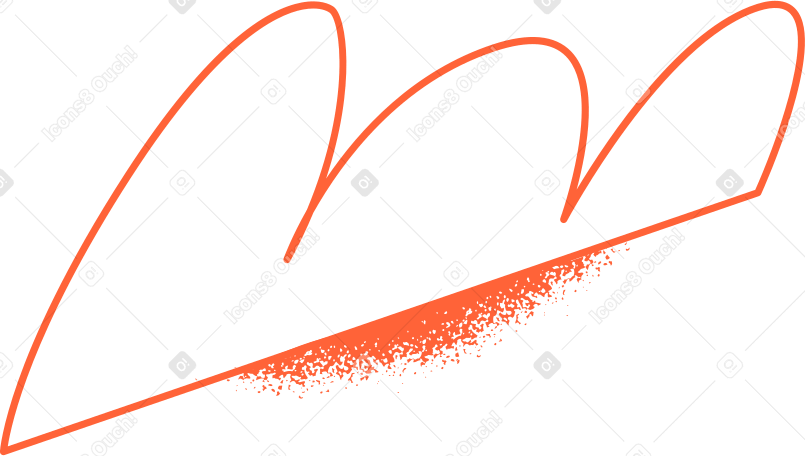 cloud with red outline Illustration in PNG, SVG