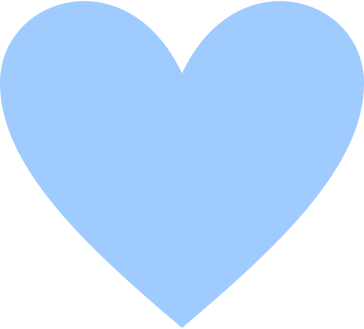 Light blue heart PNG、SVG