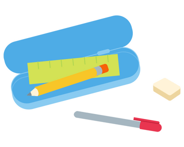 A pencil case and stationery PNG, SVG