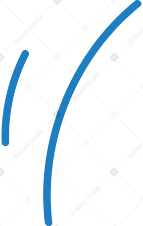 two blue lines Illustration in PNG, SVG
