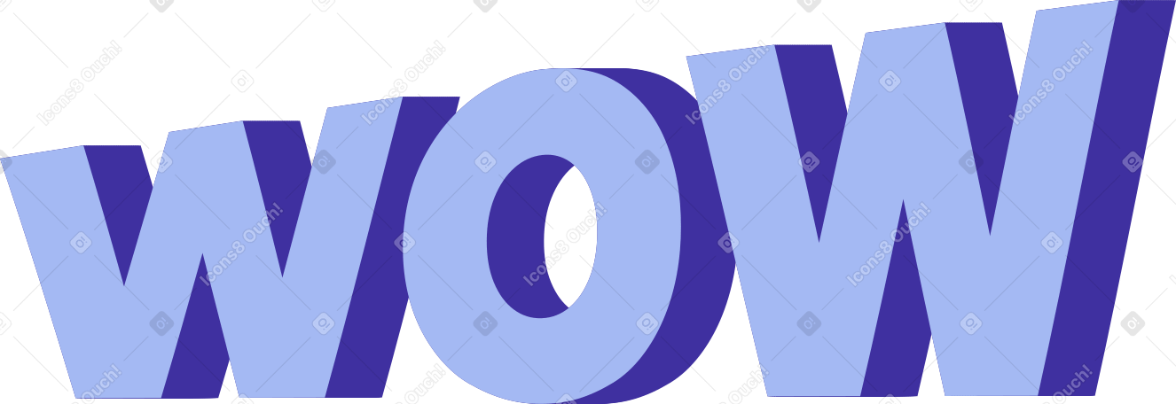 lettering wow! text PNG, SVG