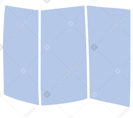 three part lilac screen Illustration in PNG, SVG
