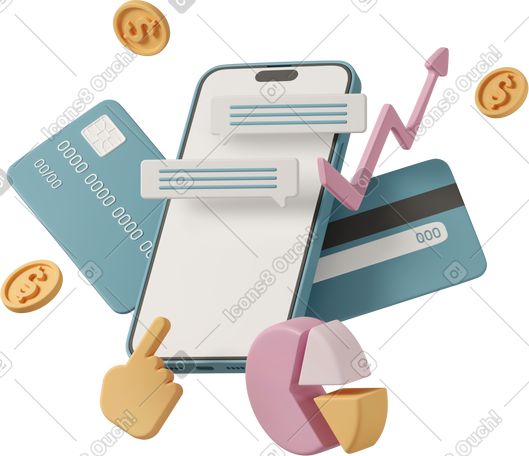 3D business account PNG, SVG