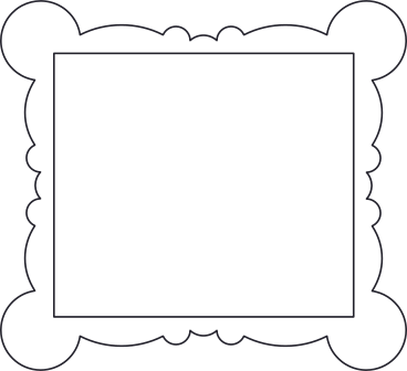 lined painting in fancy picture frame PNG, SVG
