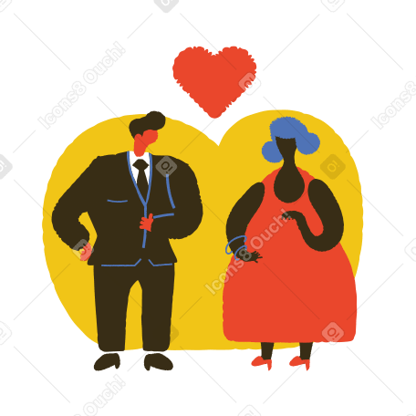Love affair Illustration in PNG, SVG