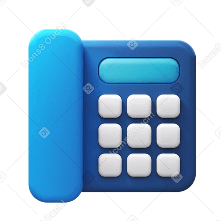 3D office phone PNG, SVG
