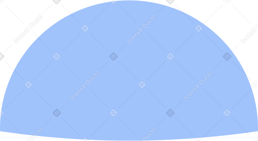 Полукруг синий в PNG, SVG