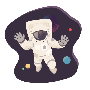 космонавт в космосе в PNG, SVG