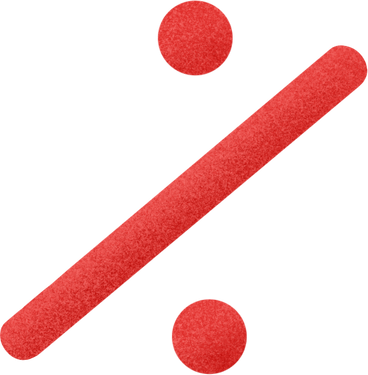 red percent mark PNG, SVG