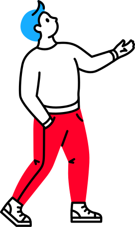man with an outstretched hand Illustration in PNG, SVG