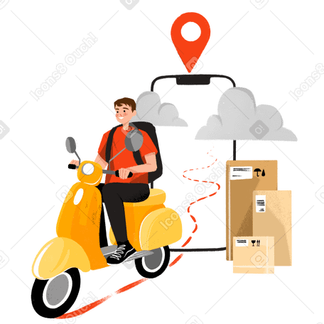delivery Illustration in PNG, SVG
