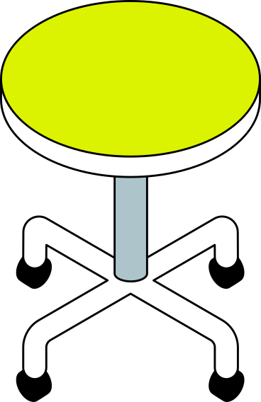 stool on wheels PNG, SVG