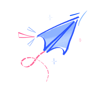 Paper plane with dotted line PNG, SVG