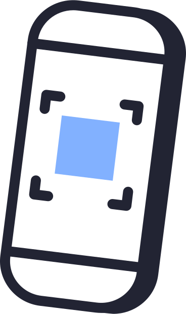 phone with scanner PNG, SVG
