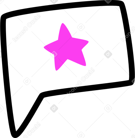 speech bubble color star Illustration in PNG, SVG