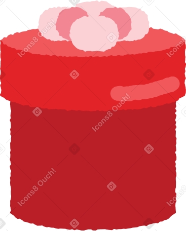 round box present with bow PNG, SVG
