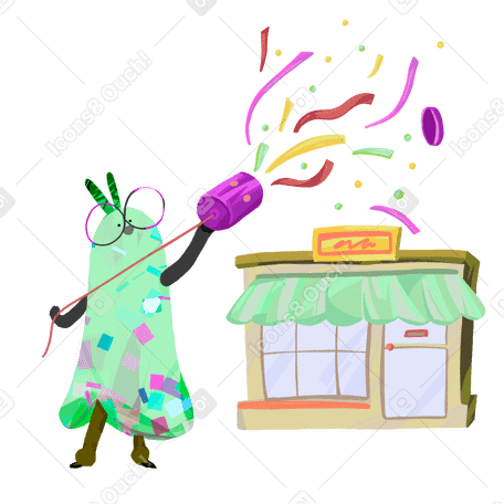 Store opening Illustration in PNG, SVG