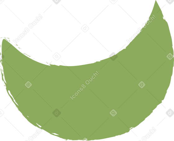 dark green crescent Illustration in PNG, SVG