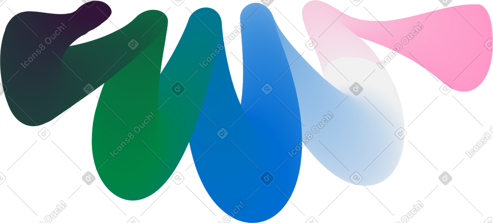 multicolored wavy patch PNG, SVG