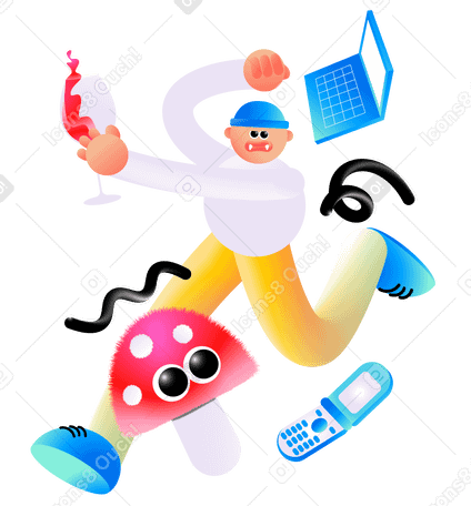 The guy fights off bad habits, a healthy lifestyle PNG, SVG