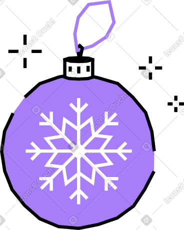 圣诞装饰品与雪花 PNG, SVG