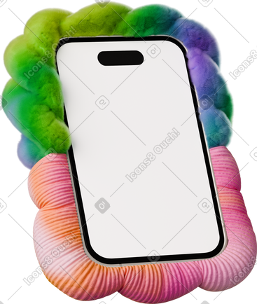 Smartphone in inflated case PNG, SVG