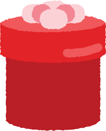 Round box present with bow PNG, SVG