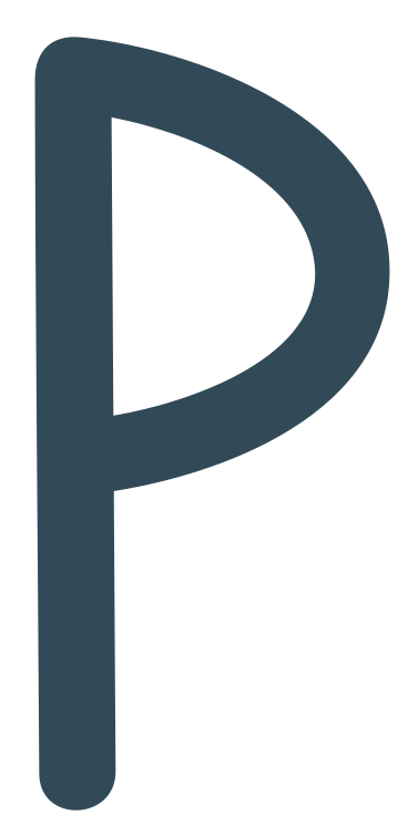 P bleu foncé PNG, SVG